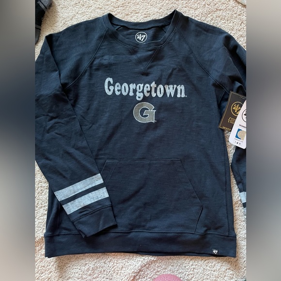 NWT Georgetown University 47 Brand Women’s Cotton Sweatshirt M 🏀 - Picture 1 of 6